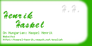 henrik haspel business card